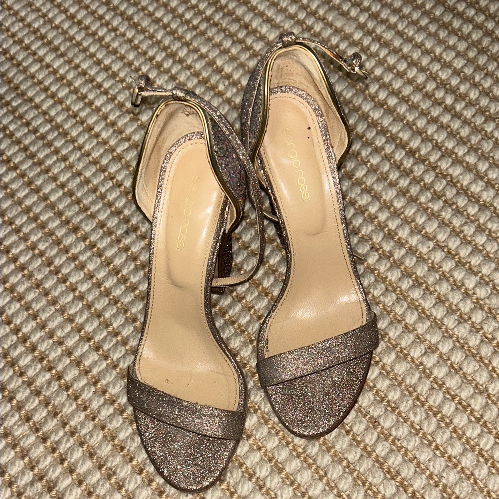 Sergio Rossi Glittering Gold Heels